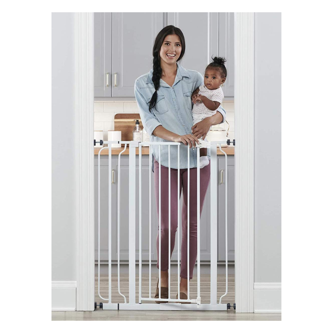 Regalo Easy Step 36" Extra Tall Walk Thru Baby Gate, Includes 4-Inch Extension Kit