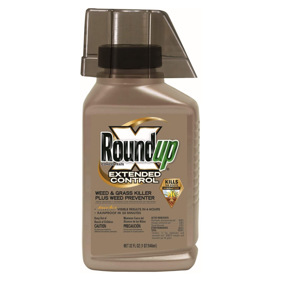 Roundup Concentrate Extended Control Weed & Grass Killer Plus Weed Preventer, 32 fl Ounce
