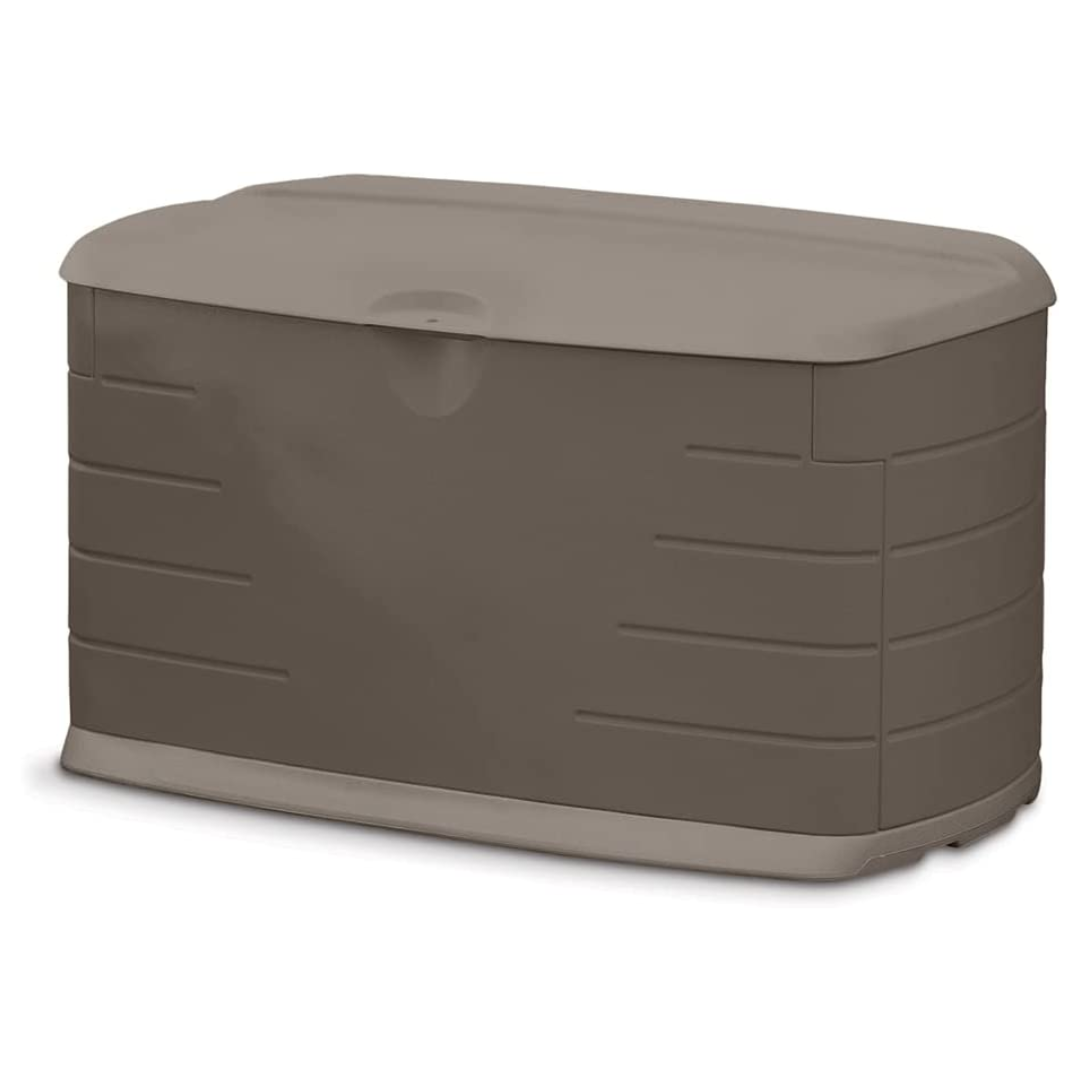 Rubbermaid Medium Resin Weather Resistant Outdoor Storage Deck Box, 72.6 Gallon