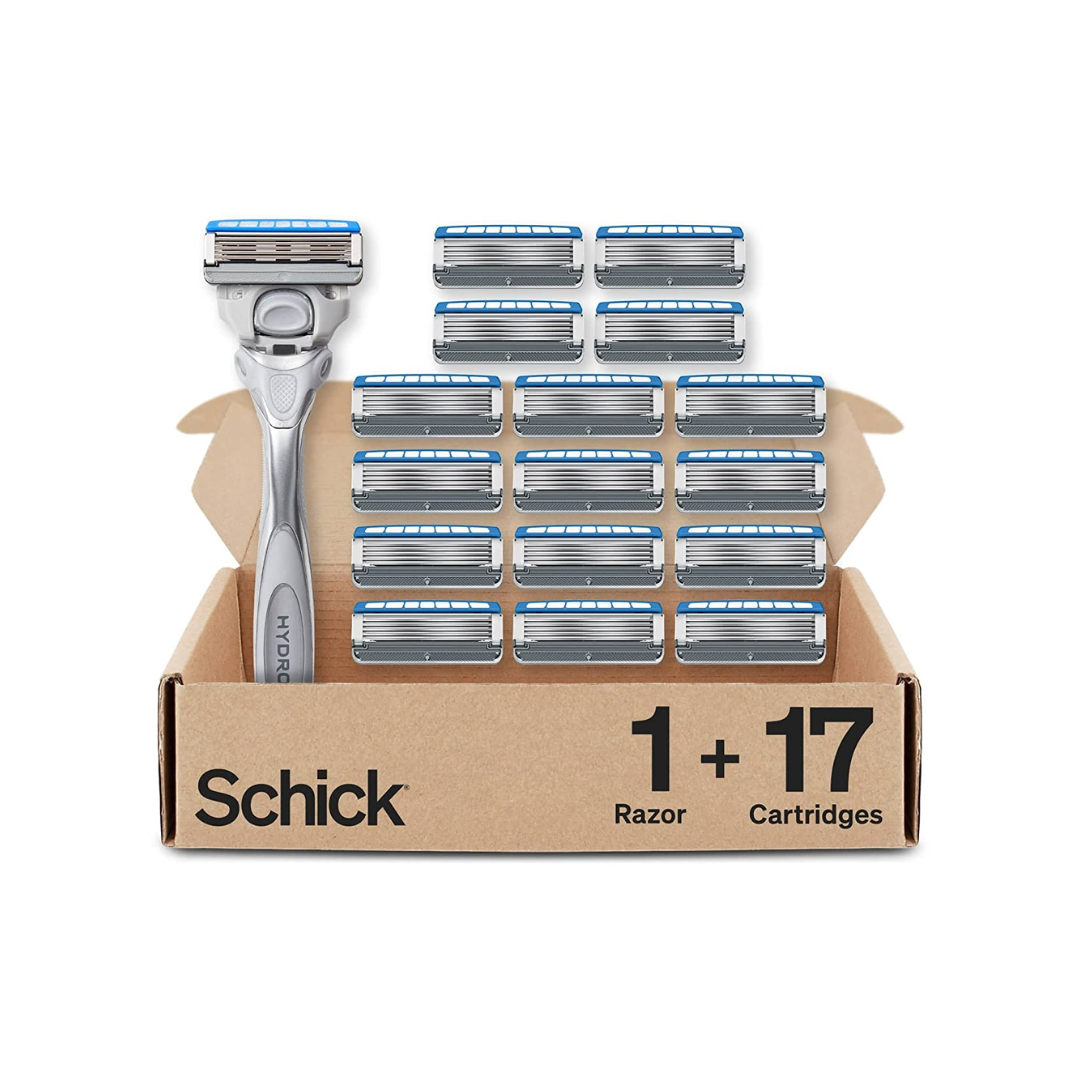 Schick Hydro Dry Skin Razor, 17 Razor Blades for Men with Dry Skin
