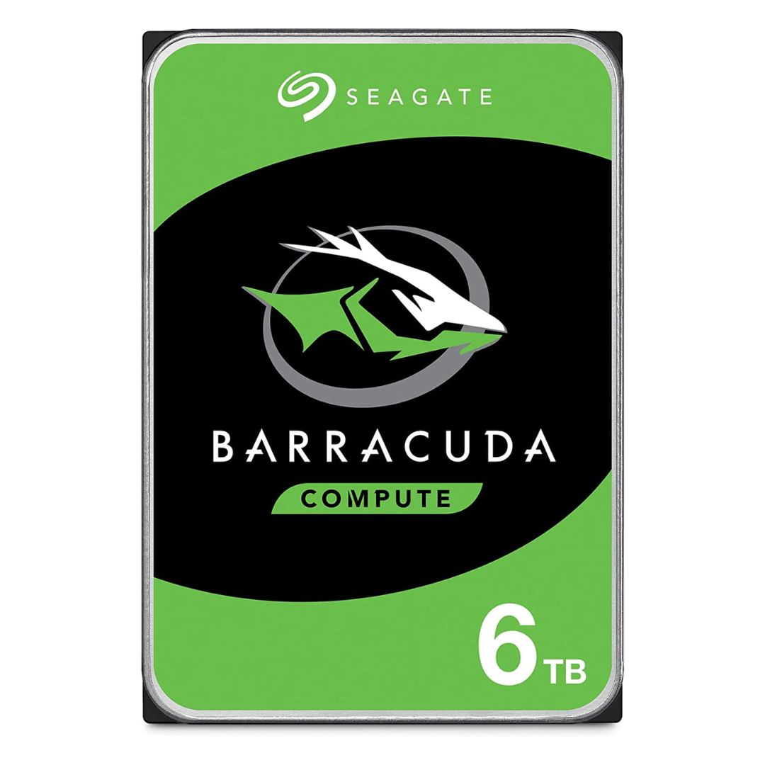 Seagate BarraCuda 6TB Internal Hard Drive HD, 3.5 Inch SATA 6 Gb/s 5400 RPM 256MB Cache for Computer Desktop PC