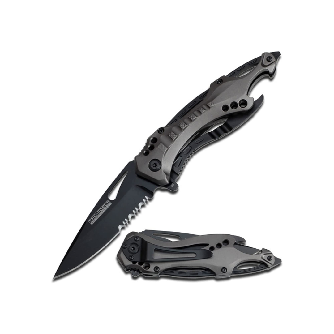 TAC Force TF-705GY Tactical Spring Assisted Knife Closed, Grey Camo