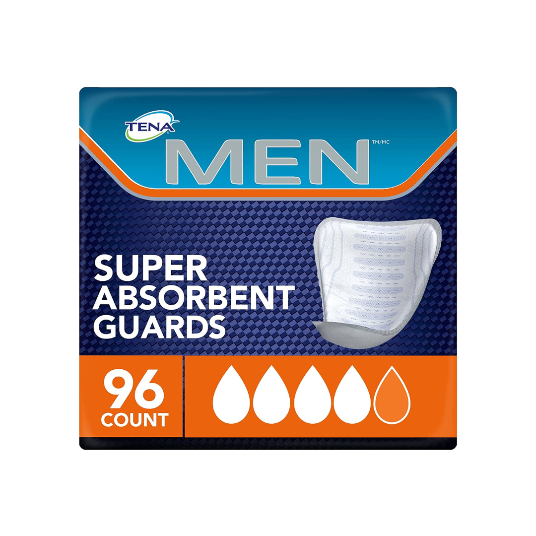 Tena Incontinence Guards for Men 96 Count - 16 Count Pack of 6