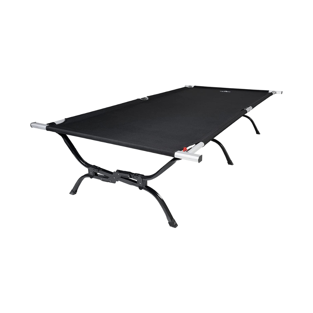 TETON Sports Camping Cot with Patented Pivot Arm, Folding Camping Cot for Car & Tent Camping -  86" x 45" - Outfitter XXL