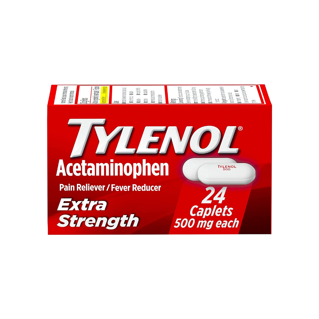 Tylenol Extra Strength Caplets with 500 mg Acetaminophen, 24 Count