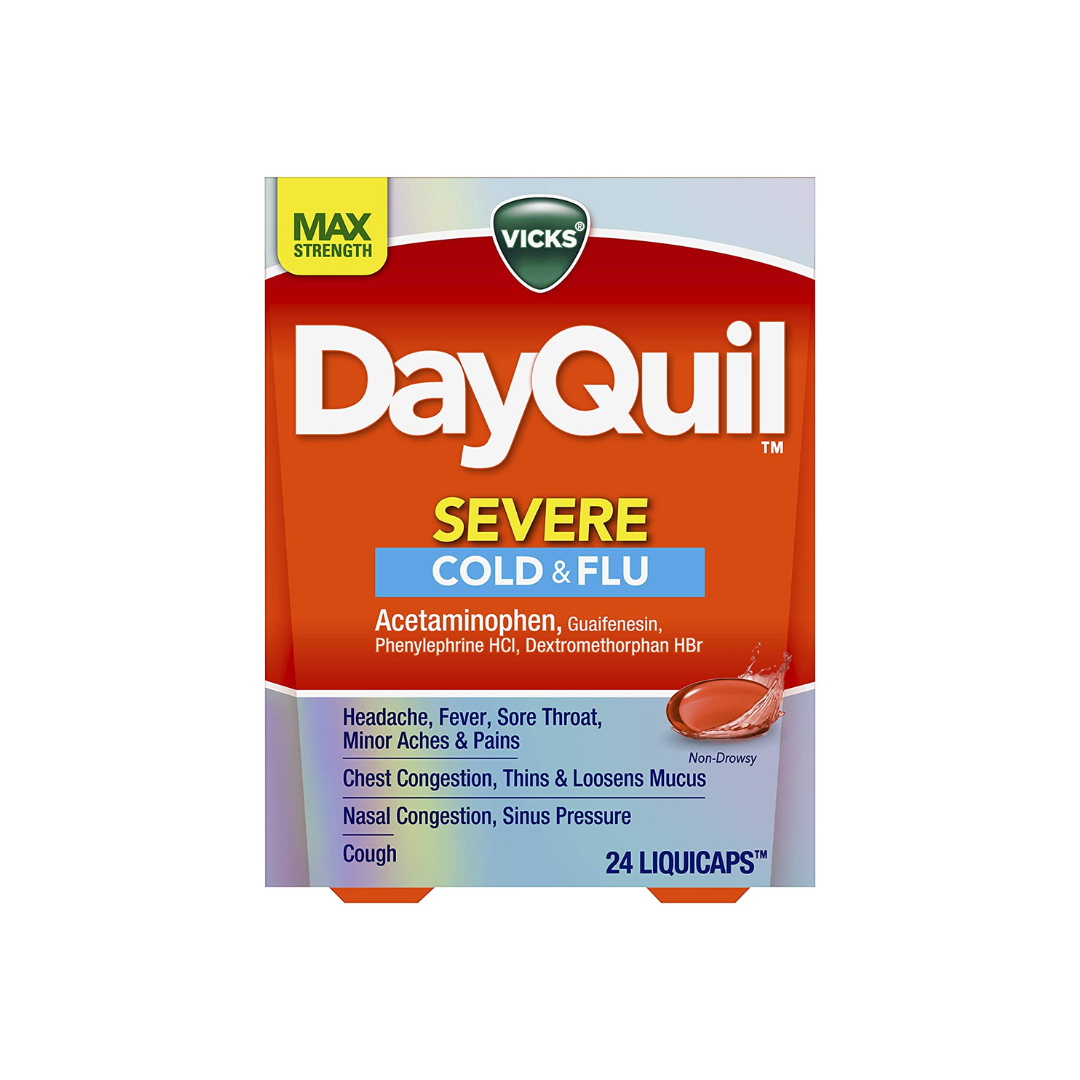 Vicks Dayquil Severe Cough, Cold and Flu Relief Liquicaps - 24 Count