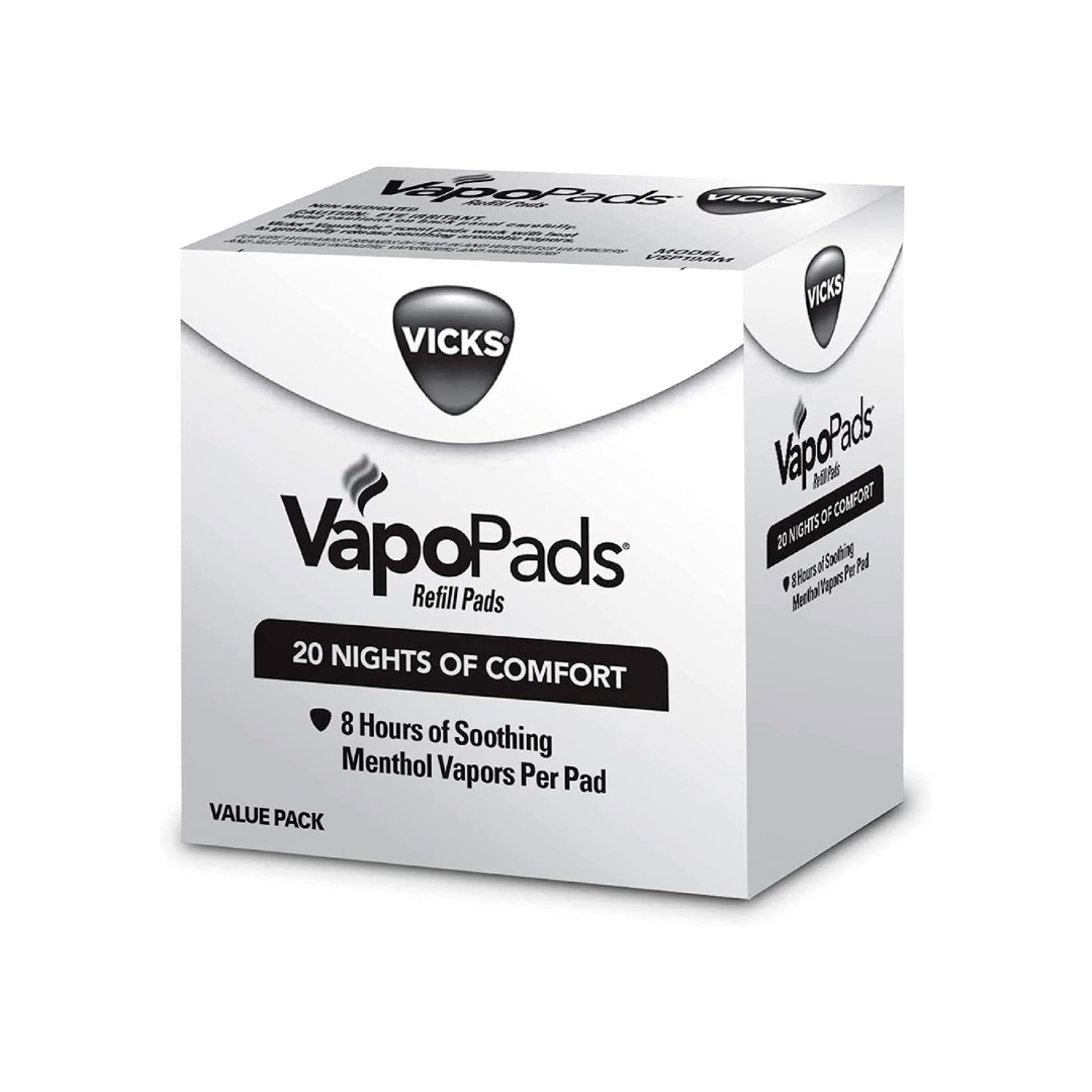 Vicks VapoPads, Soothing Menthol Vapor Pads for Vicks Humidifiers, Vaporizers, Waterless Vaporizers, and Plug-Ins - 20 Count