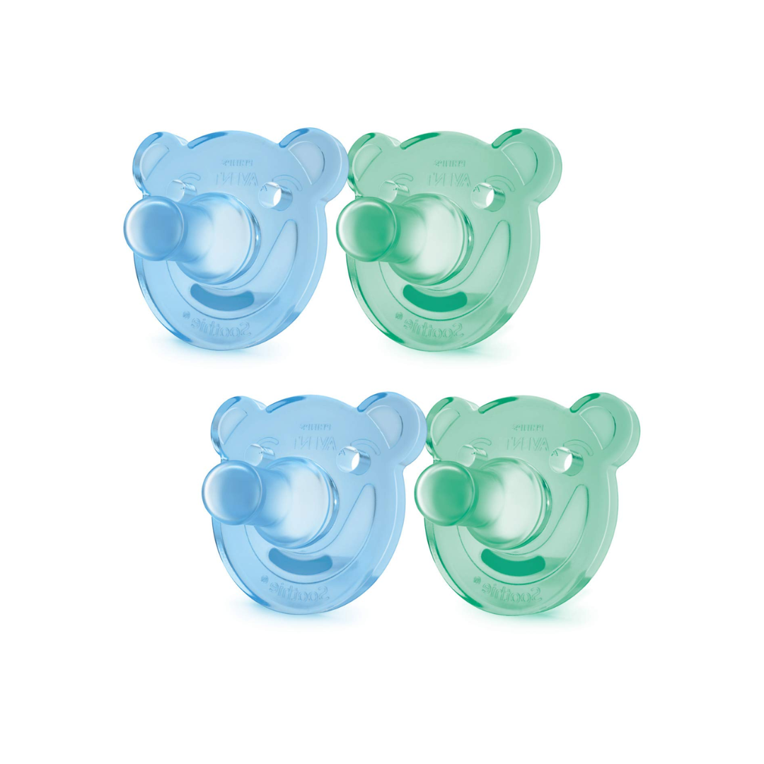 Philips AVENT SCF194/41 Soothie Shapes Pacifier, Green/Blue