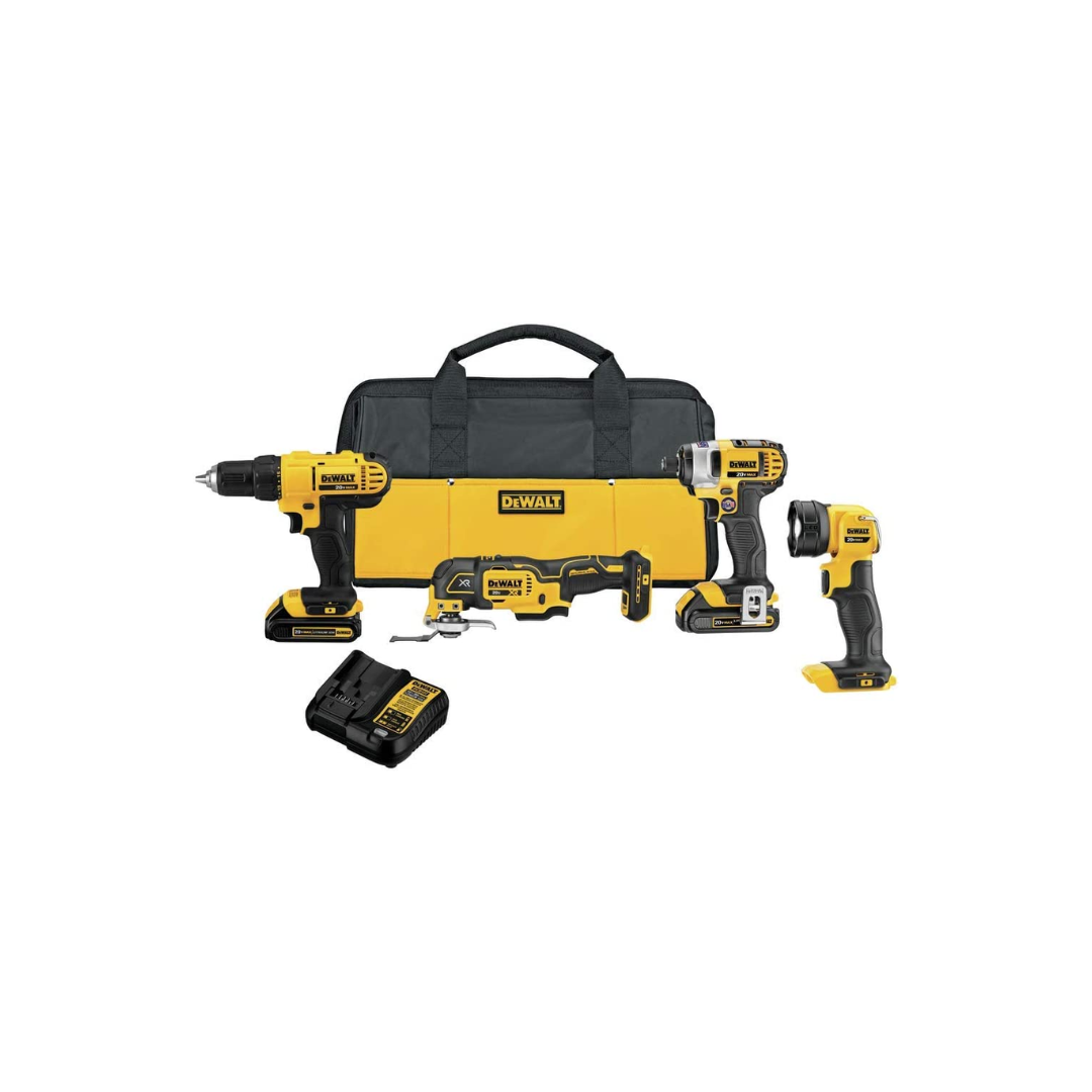 DEWALT DCK444C2 20V MAX Cordless Drill Combo Kit , 4-Tool