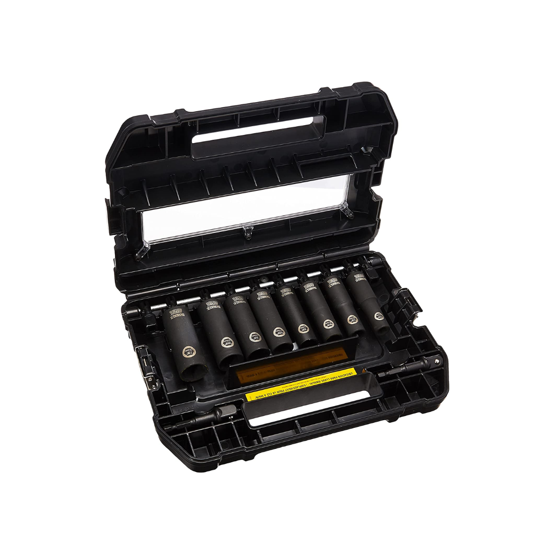 DEWALT DW22812 Impact Socket Set, SAE, 1/2-Inch, 10-Piece