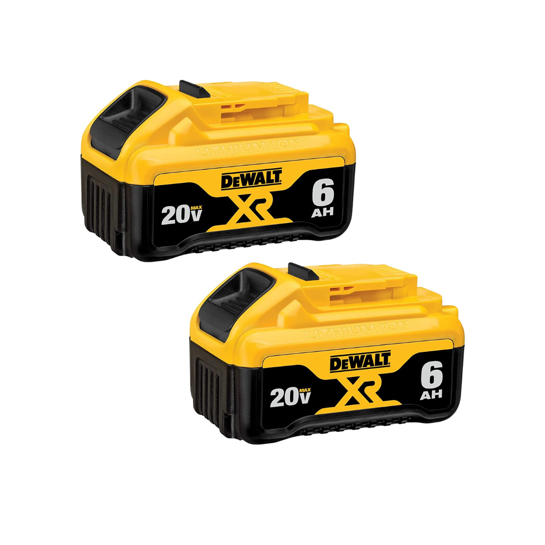 DEWALT DCB206-2 20V MAX Battery, Premium 6.0Ah 2 Pack