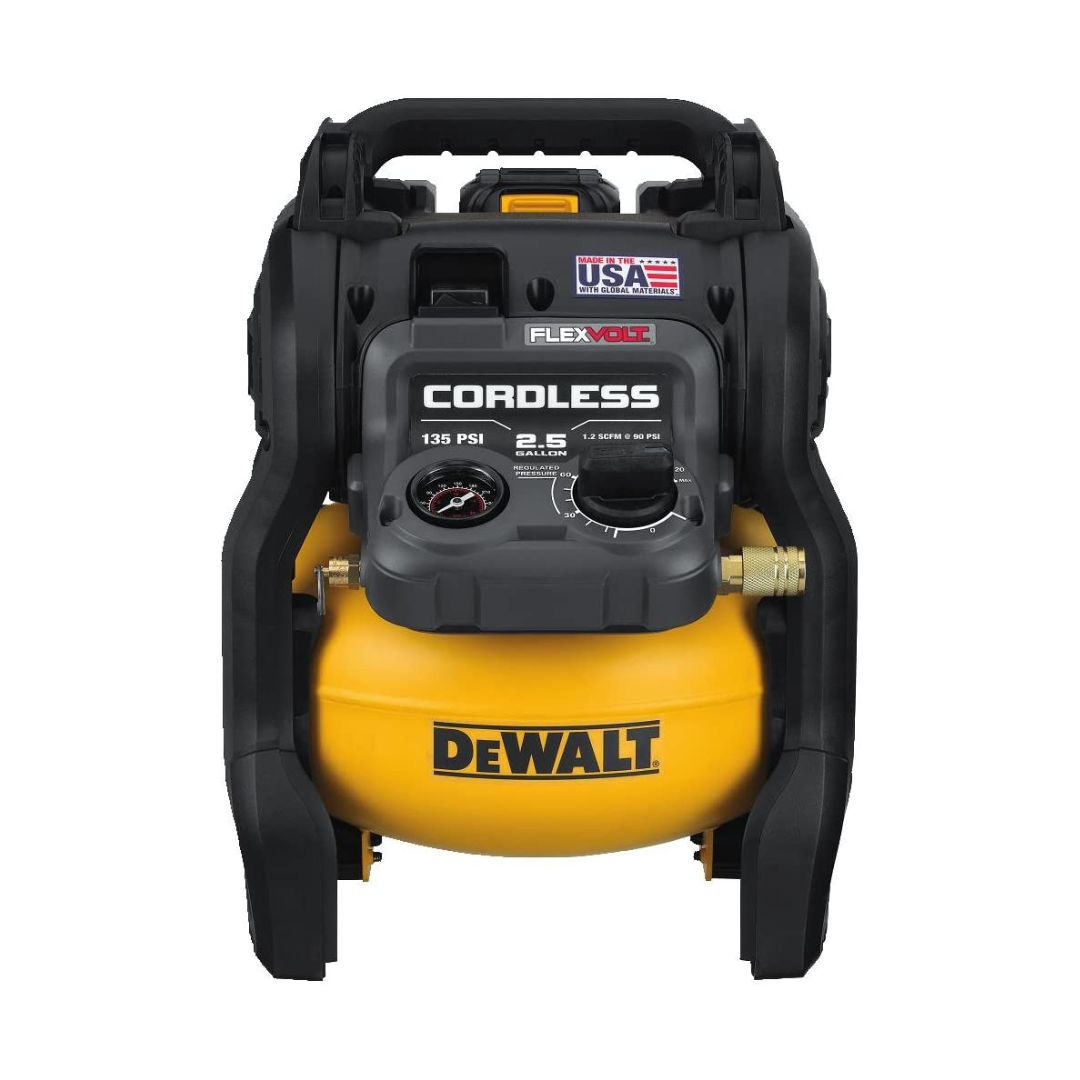 DEWALT DCC2560T1 FLEXVOLT 60V MAX Air Compressor Kit, Cordless, 2.5 Gallon