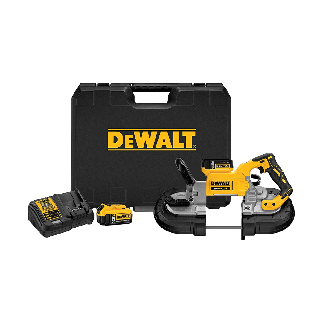 DEWALT DCS374P2 20V MAX Portable Band Saw Kit, Deep Cut