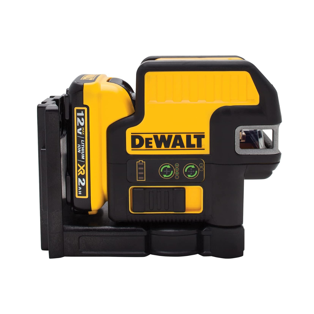 DEWALT DW0822LG 12V MAX Line Laser, 2 Spot, Cross Line, Green