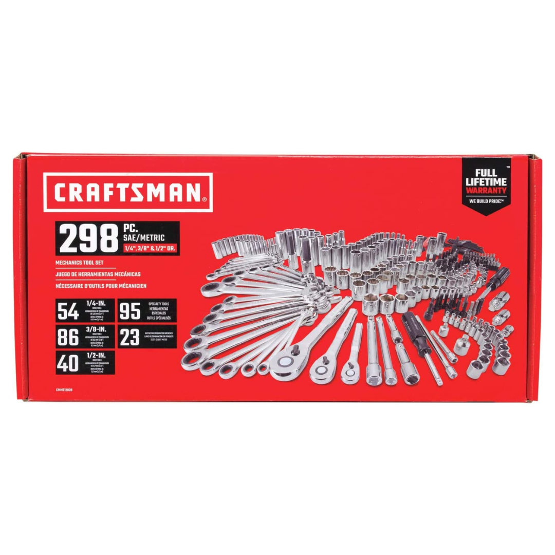 CRAFTSMAN CMMT12039 Mechanics Tool Set, SAE / Metric, 300-Piece