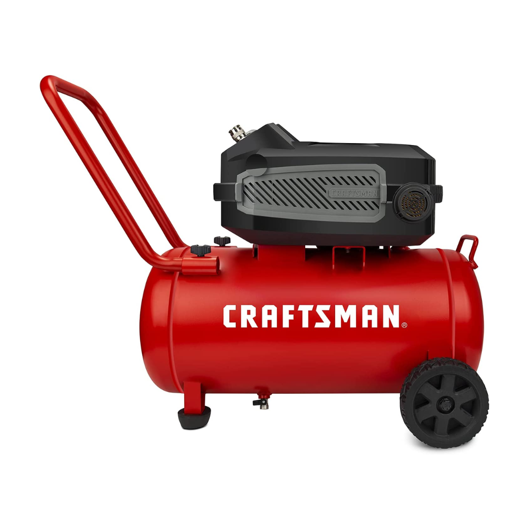 CRAFTSMAN CMXECXA0201041 HARD Air Compressor, 10 Gallon 1.8 HP 175 PSI, 4.0CFM@90PSI, Oil Free and Maintenance Free, Portable with Large Wheels