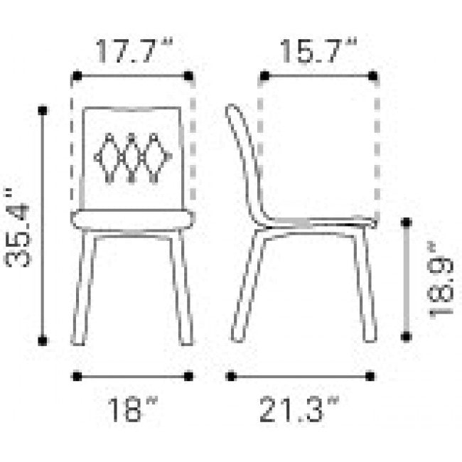 Orebro Dining Chair Set of 2, Multiple Colors