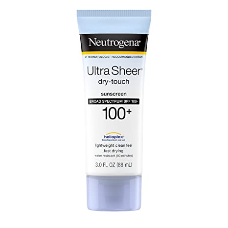 Neutrogena Ultra Sheer Dry-Touch Water Resistant and Non-Greasy Sunscreen Lotion with Broad Spectrum, 3 fl. oz