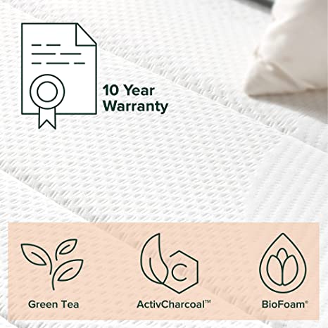 ZINUS 10 Inch Memory Foam Spring Hybrid Mattress/Euro Top Innerspring Mattress