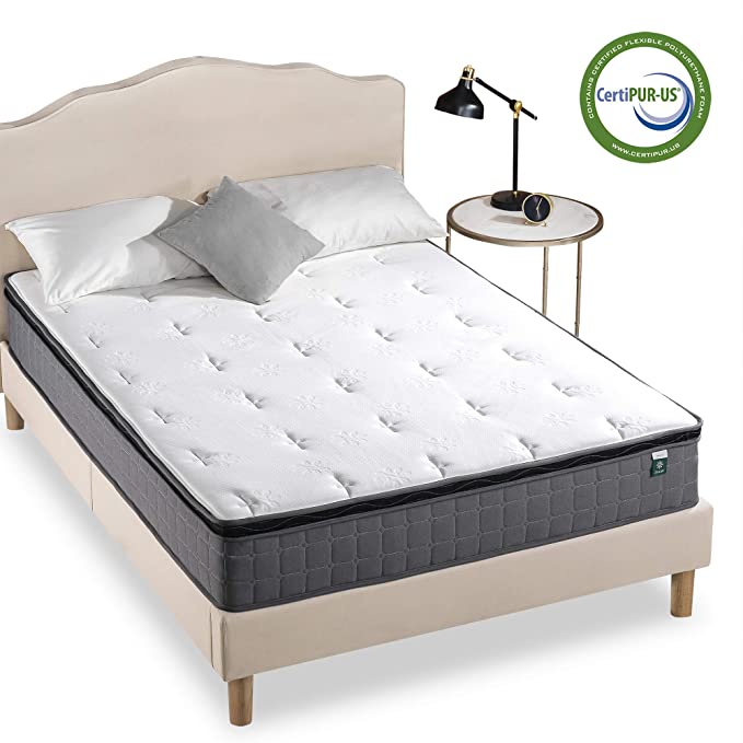 ZINUS 10 Inch Cool Touch Comfort Gel-Infused Hybrid Mattress