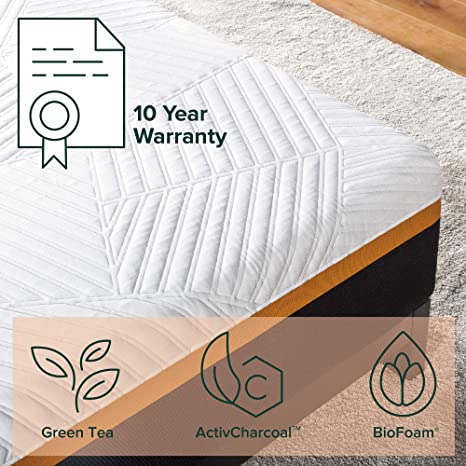 ZINUS 10 Inch Cooling Copper ADAPTIVE Pocket Spring Hybrid Mattress, Off-White