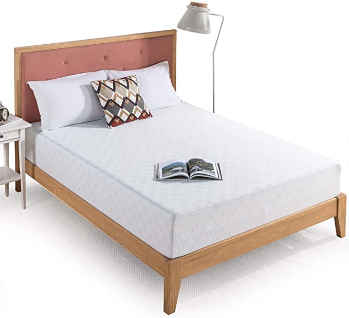 Zinus Green Tea Memory Gel Foam Mattress - 10 Inch  and Abed Metal Bed Platform Frame - 14 Inch