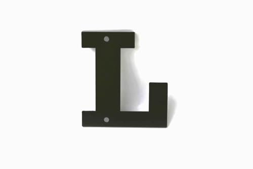 Steel Metal Letters and Numbers A through Z and 0 through 9 Height Four to Twelve Inches Tall (Four Inches Tall, L, Bronze Charcoal)