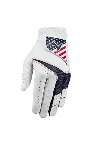 Callaway Golf 2023 Men's Weather Spann Golf Glove (USA, Single, Large, New Model, Cadet (Shorter Fingers), Worn on Left Hand)