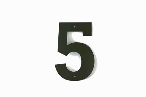 Steel Metal Letters and Numbers A through Z and 0 through 9 Height Four to Twelve Inches Tall (Eight Inches Tall, 5, Bronze Charcoal)