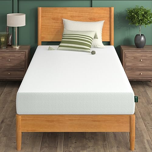 ZINUS 8 Inch Green Tea Memory Foam Mattress / Patented Custom Contour Support / Sturdy Base Foam/ CertiPUR-US Certified / Bed-in-a-box , Twin, White