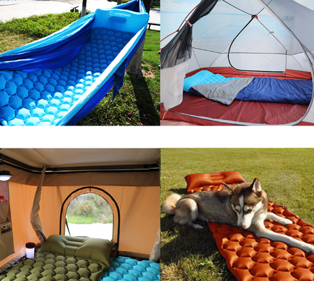 Summerella Sleepy, Outdoor Camping Inflatable Honeycomb Mattress Tent Sleeping Mat Easy to Inflate, Comfortable, Lightweight Durable Compact Waterproof Camping Air Mattress for Backpacking, Hiking, Tent, Traveling