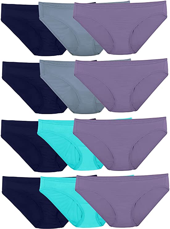 Fruit of the Loom Women's Underwear Microfiber Panties, Regular