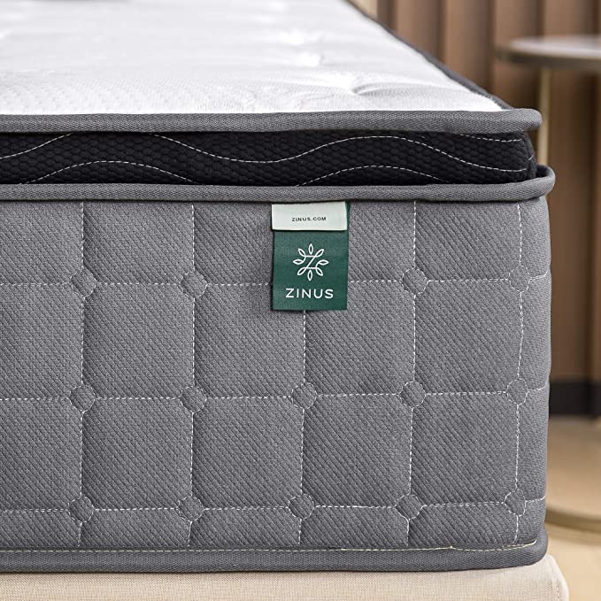 ZINUS 12 Inch Cool Touch Comfort Gel-Infused Hybrid Mattress