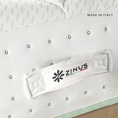 Zinus Italian Made 12 Inch Olive Oil Pocket Spring Hybrid Mattress