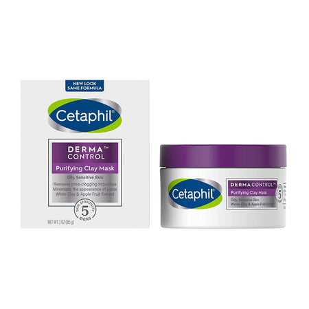 Cetaphil Pro Clay Mask, Dermacontrol Purifying Clay Face Mask with Bentonite Clay for Blackheads and Pores, Designed for Oily Sensitive Skin - 3oz
