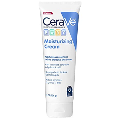 CeraVe Baby Moisturizing Cream, 8 Oz - with free of parabens, phthalates, dyes and fragrance