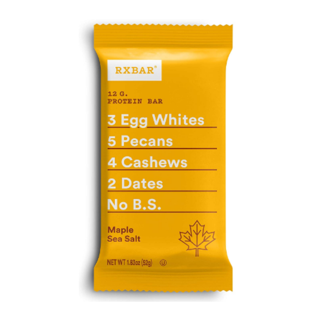 RXBAR, Maple Sea Salt, Protein Bar, High Protein Snack, Gluten Free, 1.83 Ounce - Pack of 12