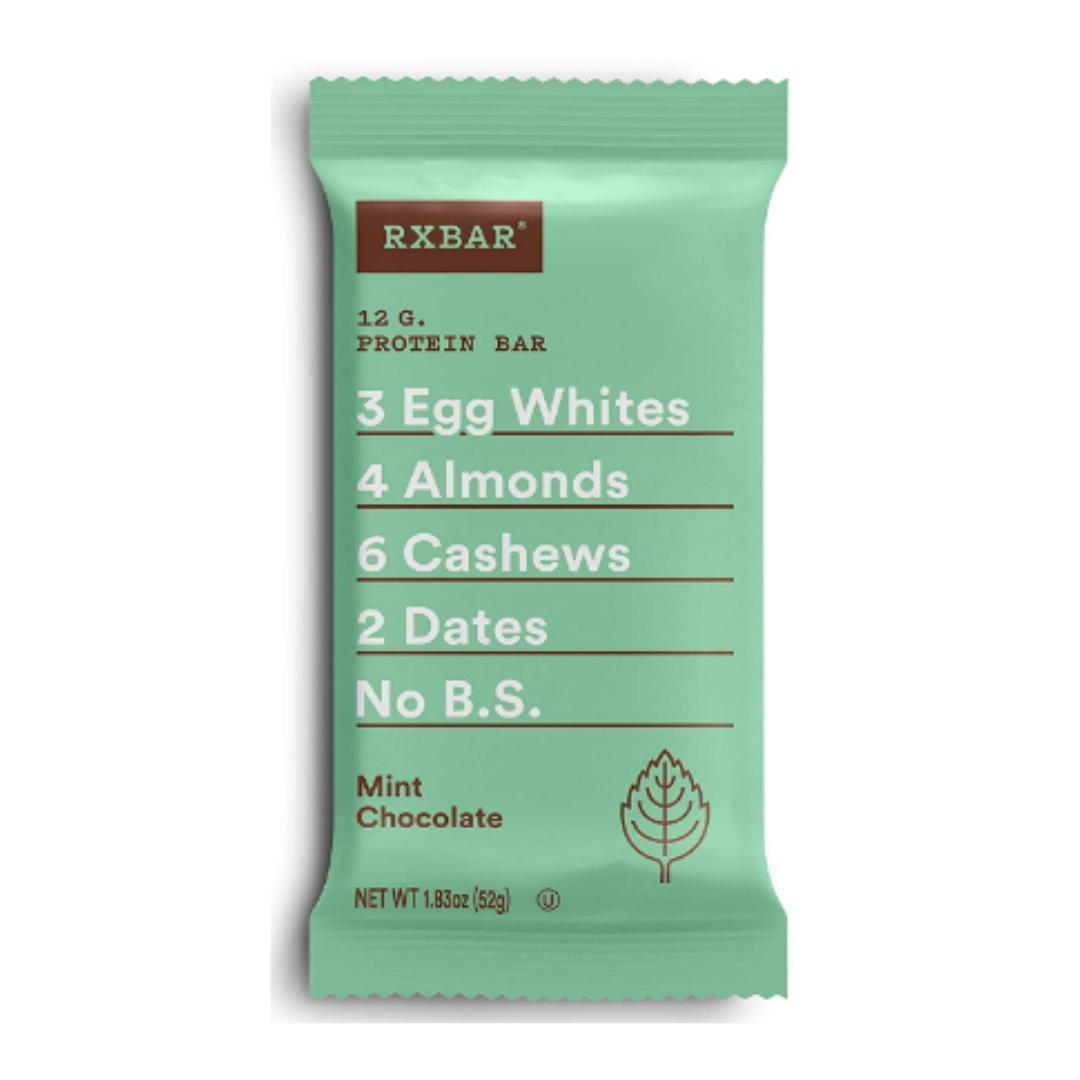 RXBAR, Mint Chocolate, Protein Bar, High Protein Snack, Gluten Free, 1.83 Ounce - Pack of 12