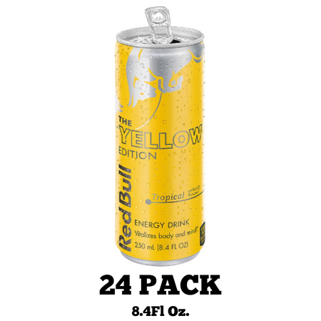 Red Bull Energy Drink, Tropical, Yellow Edition, 8.4 Ounce - 24 Pack