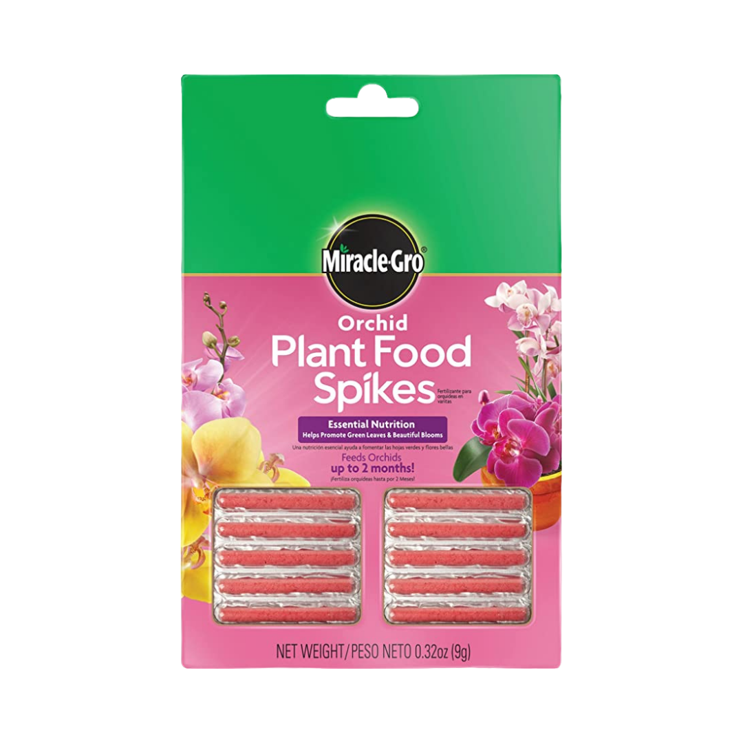 Miracle-Gro Orchid Plant Food Spikes, .32 Oz (9 grams) - 10 Spikes per Pack