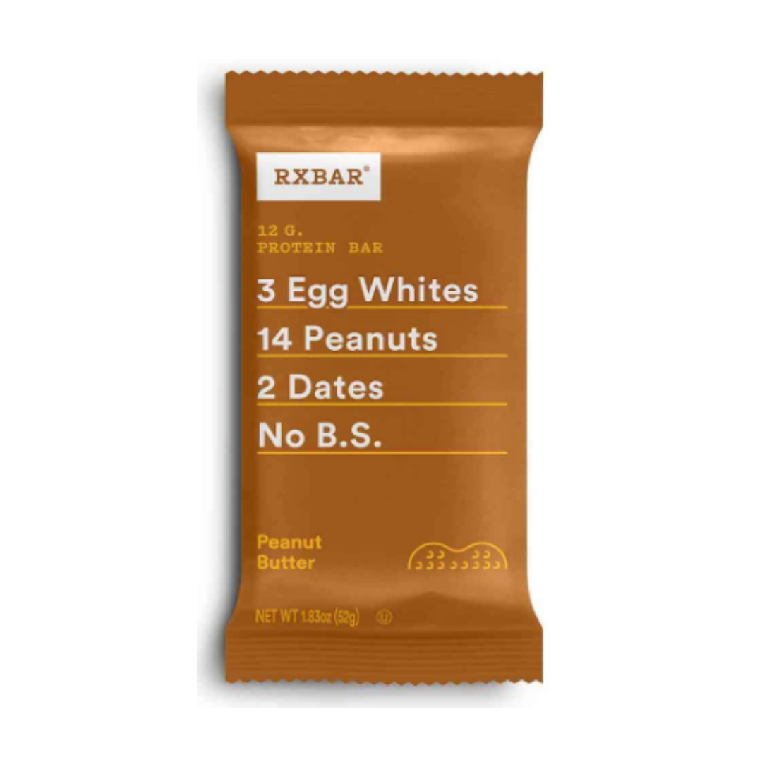 RXBAR, Peanut Butter, Protein Bar, High Protein Snack, Gluten Free, 1.83 Ounce - Pack of 12