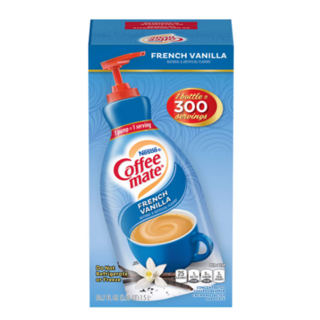 Nestle Coffee mate Coffee Creamer, French Vanilla, 50.7 Fl Ounce