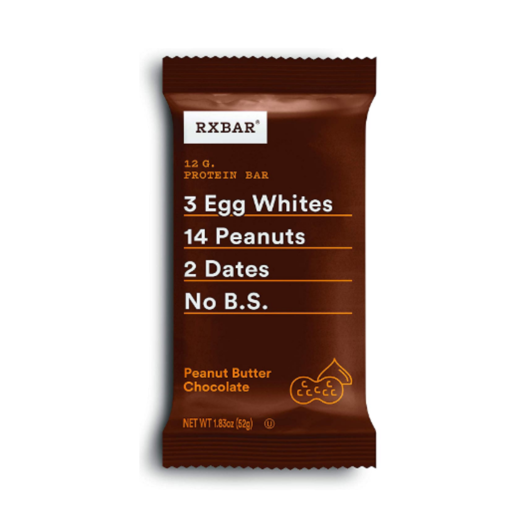 RXBAR, Peanut Butter Chocolate, Protein Bar, High Protein Snack, Gluten Free, 1.83 Ounce - Pack of 12