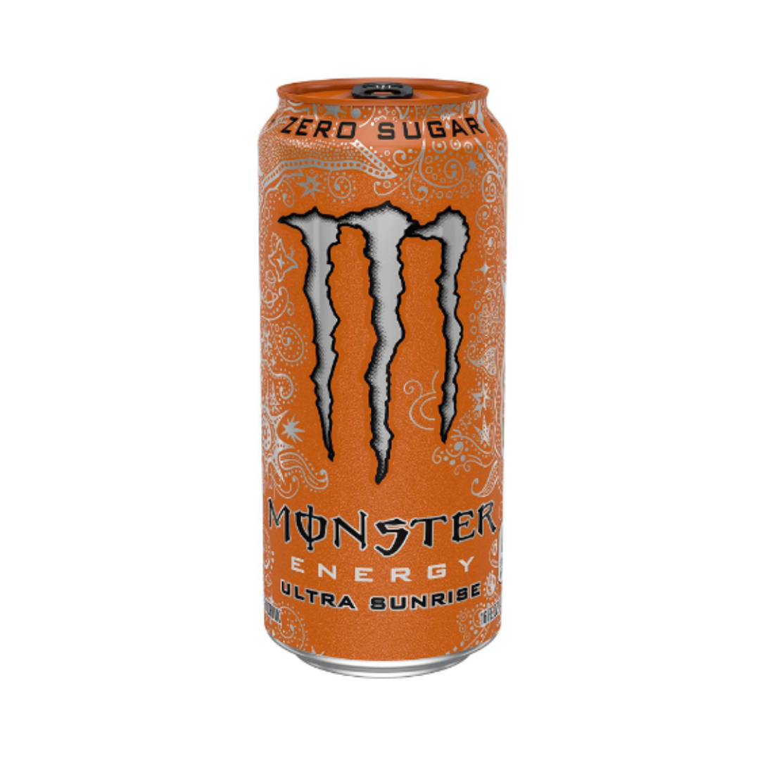 Monster Energy Ultra Sunrise, Sugar Free Energy Drink 16 Ounce - Pack of 24