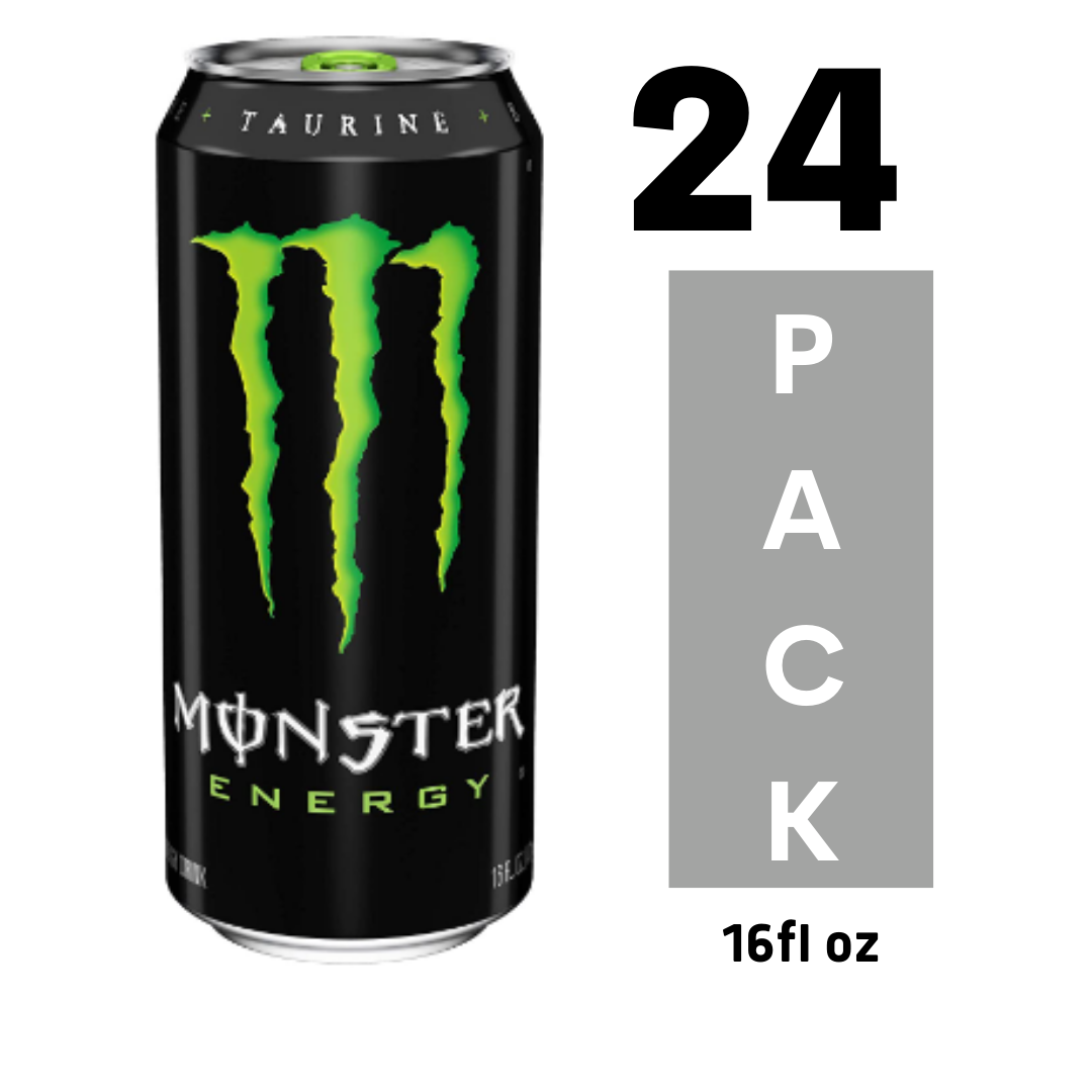 Monster Energy Drink Green Original, 16 Ounce - Pack of 24