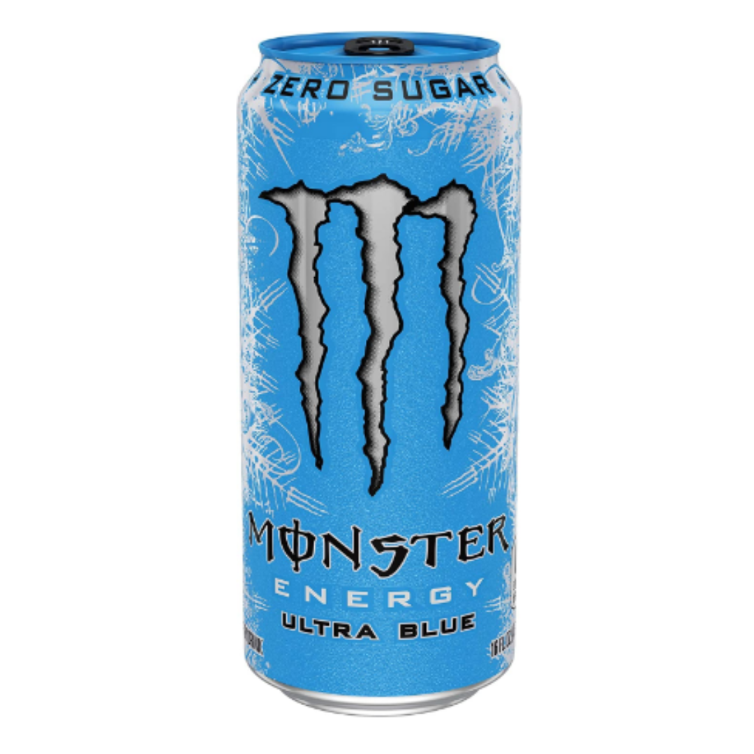 Monster Energy Ultra Blue, Sugar Free Energy Drink 16 Ounce - Pack of 24