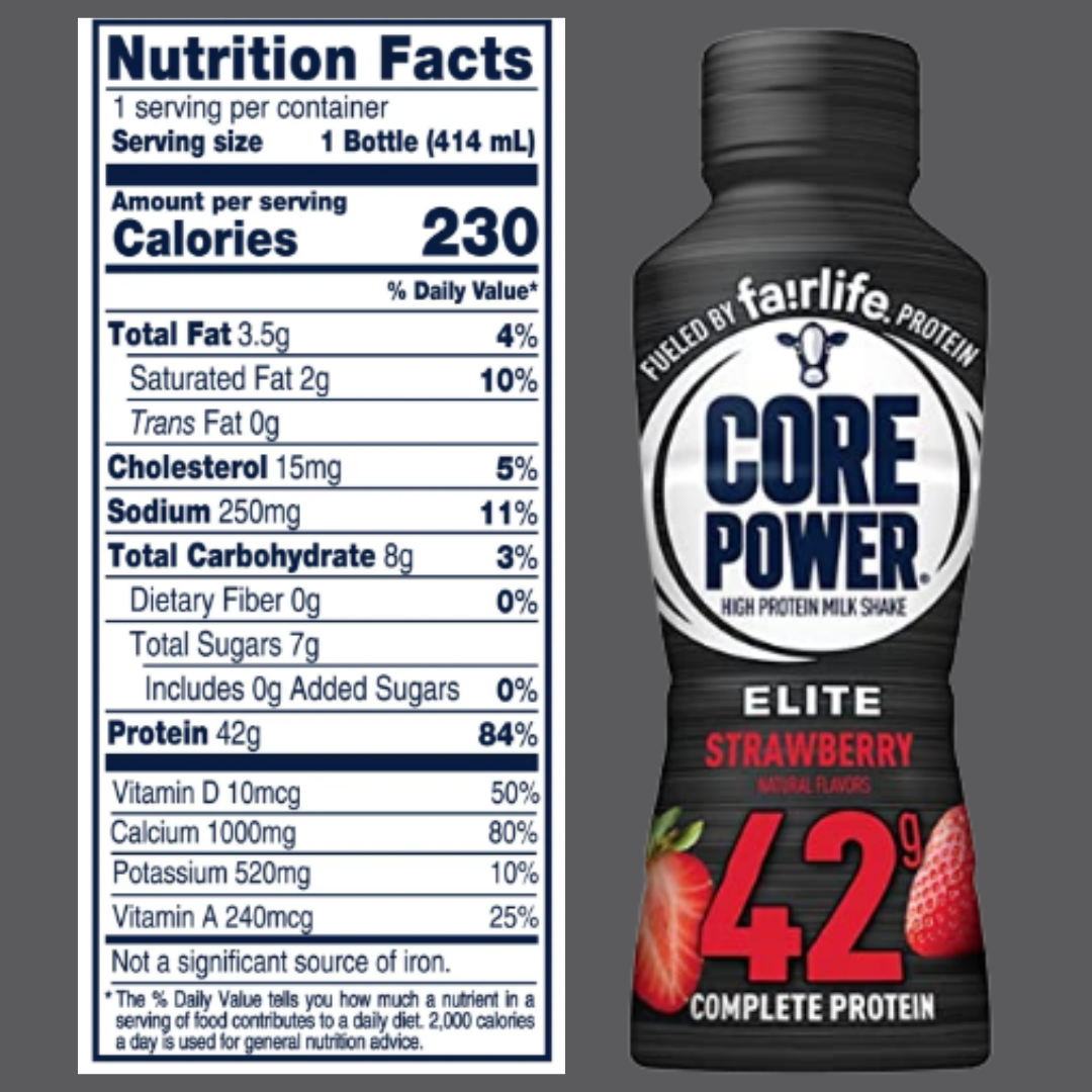 Fairlife Core Power Elite High Protein Shake, Strawberry 14 Ounce - Pack of 12