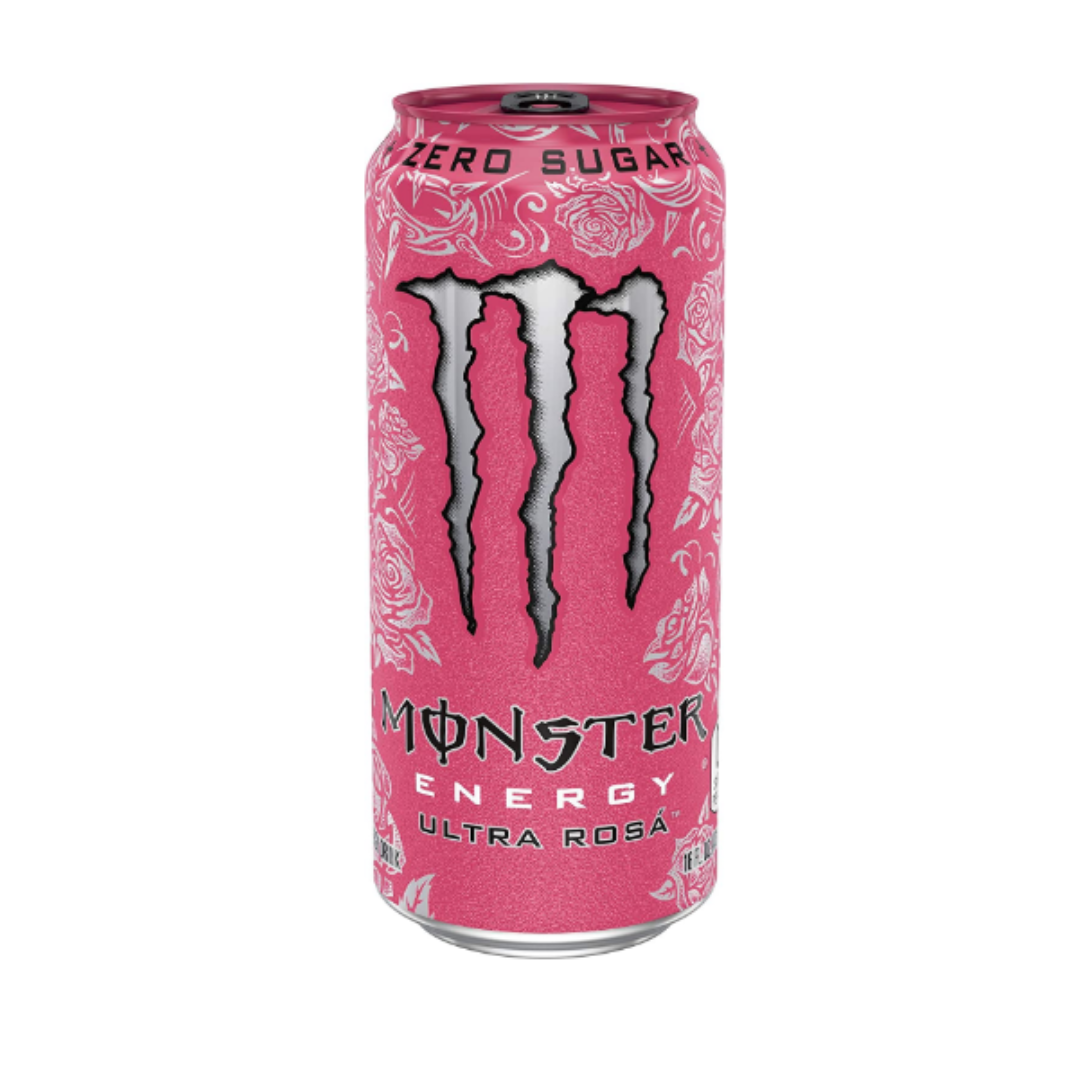 Monster Energy Ultra Rosa, Sugar Free Energy Drink 16 Ounce - Pack of 24