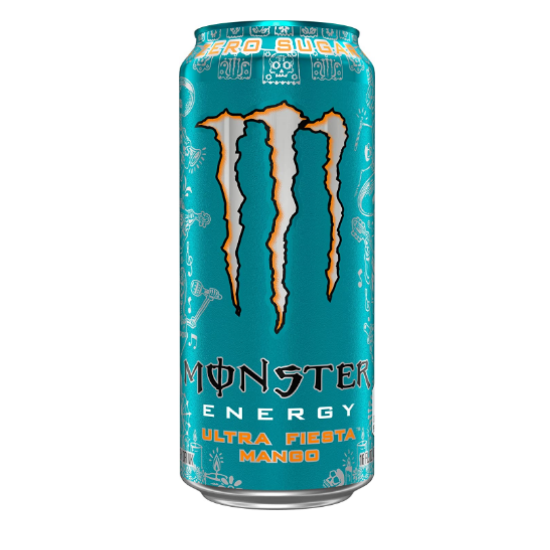 Monster Energy Ultra Fiesta, Sugar Free Energy Drink 16 Ounce - Pack of 24