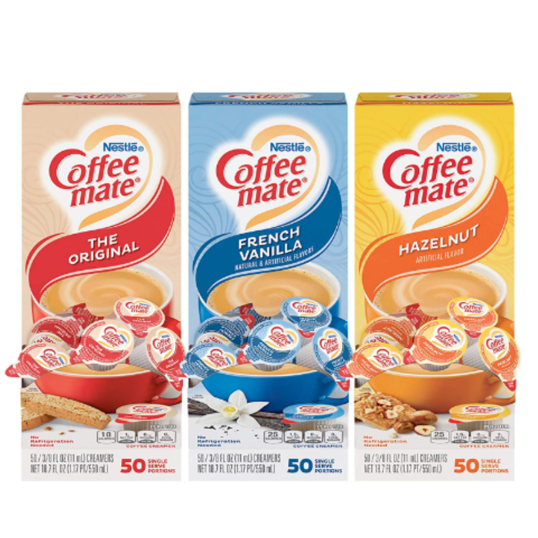 Nestle Coffee mate Creamer Singles Variety Pack, 50 Count - Pack of 3